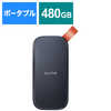 サンディスク 外付けSSD USB-A接続 ブラック/オレンジ [ポータブル型 /480GB] SDSSDE30-480G-J25