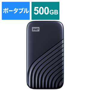 WESTERN DIGITAL 外付けSSD USB-C+USB-A接続 My Passport SSD 2020 Hi-Speed ブルー ポータブル型 500GB ブルー WDBAGF5000ABLJESN