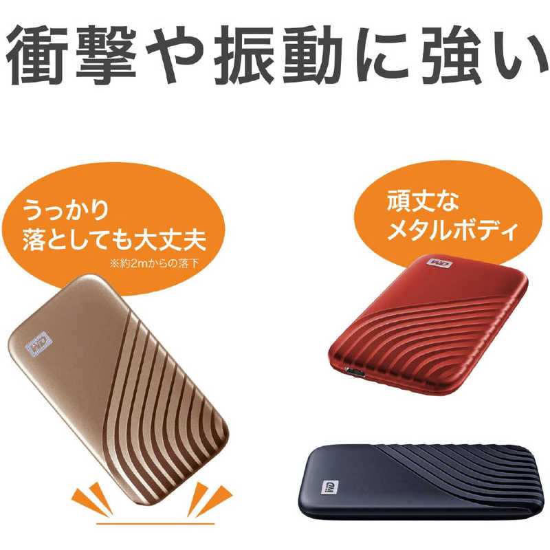 WESTERN DIGITAL WESTERN DIGITAL 外付けSSD USB-C+USB-A接続 My Passport SSD 2020 Hi-Speed ブルー  ポータブル型  1TB  WDBAGF0010BBL-JESN WDBAGF0010BBL-JESN