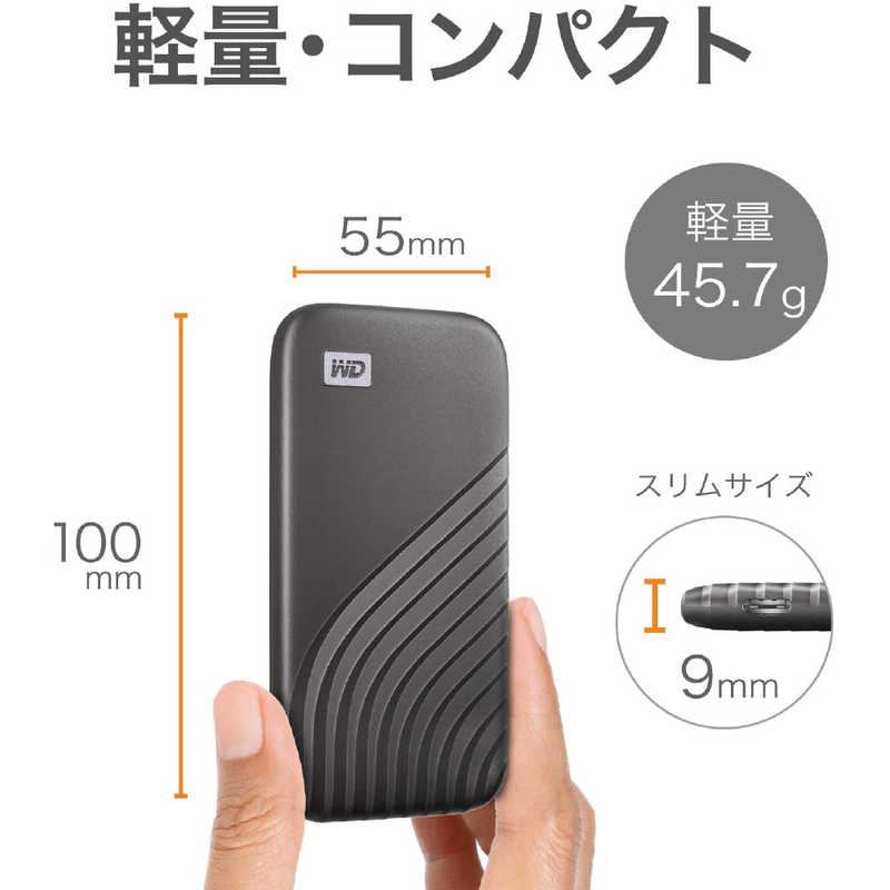 WESTERN DIGITAL WESTERN DIGITAL 外付けSSD USB-C+USB-A接続 My Passport SSD 2020 Hi-Speed ブルー  ポータブル型  2TB  WDBAGF0020BBL-JESN WDBAGF0020BBL-JESN