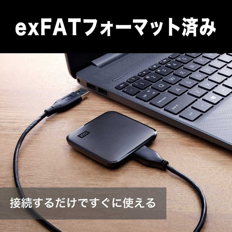 WESTERN DIGITAL WESTERN DIGITAL 外付けSSD USB-A接続 WD Elements SE SSD  480GB  ポータブル型  WDBAYN4800ABK-JESN WDBAYN4800ABK-JESN