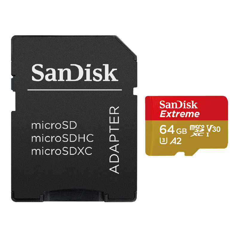 サンディスク サンディスク microSDXCカード Extreme (Class10/64GB) SDSQXAH-064G-JN3MD SDSQXAH-064G-JN3MD