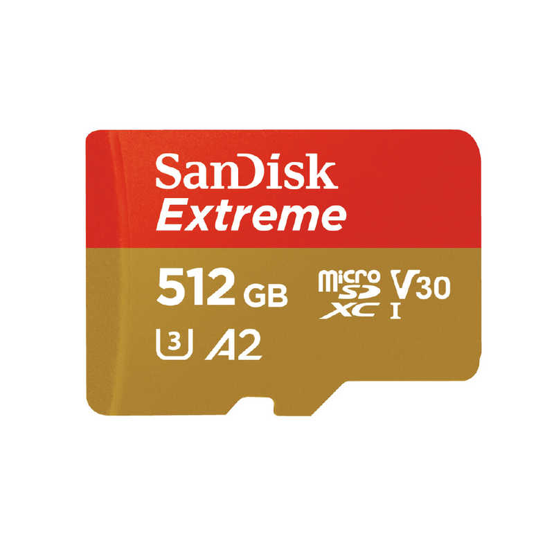 サンディスク サンディスク SanDisk Extreme microSDXC UHS-Iカード[Class10 /512GB] SDSQXAV512GJN3MD SDSQXAV512GJN3MD