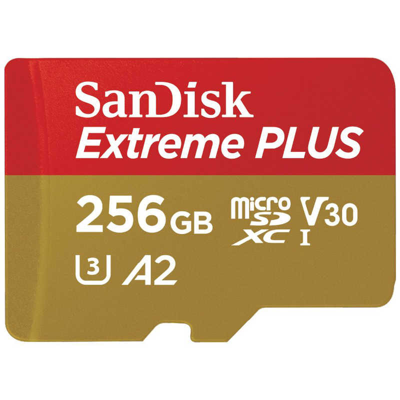 サンディスク サンディスク SanDisk Extreme PLUS microSDXC UHS-Iカード 256GB ［Class10 ／256GB］ SDSQXBD-256G-JB3MD SDSQXBD-256G-JB3MD