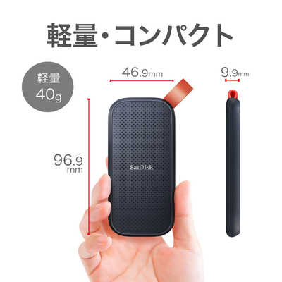 サンディスク SanDisk ポータブルSSD 2TB SDSSDE30-2T00 