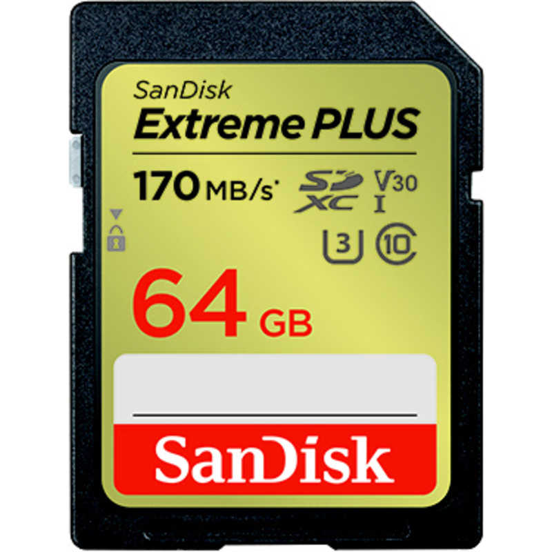 サンディスク サンディスク SDXCカード Extreme PLUS (Class10/64GB) SDSDXWH-064G-JBJCP SDSDXWH-064G-JBJCP