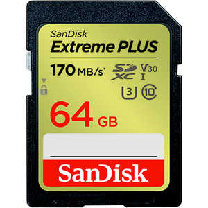 サンディスク SDXCカード Extreme PLUS (Class10/64GB) SDSDXWH-064G-JNJIP