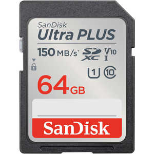 サンディスク SDXCカード Ultra PLUS (Class10/64GB) SDSDUWC-064G-JN3IN サンディスク SDXCカード Ultra PLUS (Class10/64GB) SDSDUWC-064G-JN3IN
