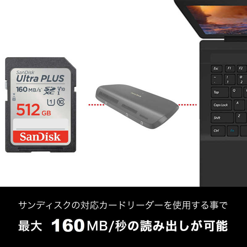 サンディスク サンディスク SDXCカード Ultra PLUS (Class10/512GB) SDSDUWL-512G-JN3IN SDSDUWL-512G-JN3IN