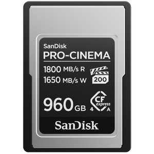 ǥ CFexpress SanDisk PRO-CINEMA CFExpress Type-A card 960GB ֥å SDCFEA-960G-JN4NN