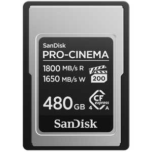 ǥ CFexpress SanDisk PRO-CINEMA CFExpress Type-A card 480GB ֥å SDCFEA-480G-JN4NN