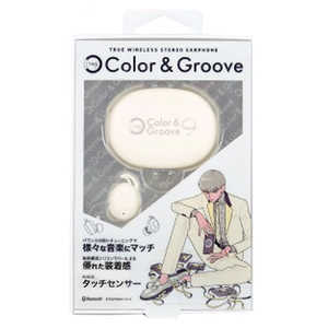 COLOR＆GROOVE フルワイヤレスイヤホン リモコン・マイク対応 クリームホワイト COLOR&GROOVE×ともわか KTWE01CW