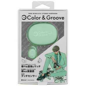 COLOR＆GROOVE フルワイヤレスイヤホン リモコン・マイク対応 グリーン COLOR&GROOVE×ともわか KTWE01LG