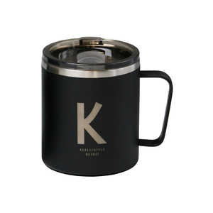 小倉陶器 アルファベット フタ付ストレートマグ ブラック.K OGMUG 小倉陶器 アルファベット フタ付ストレートマグ ブラック.K OGMUG
