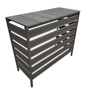 旭興進 人工木アルミ室外機カバー8型(目隠し大) 小サイズ AKS38678