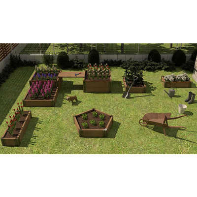 旭興進 置くだけ花壇 ガーデンフレーム900×900 拡張OK ASAHIKOUSHIN