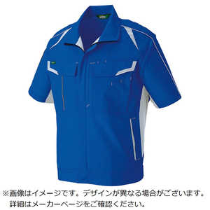 アイトス 春夏半袖ストレッチブルゾン(エコワーカーストレッチ) ブルー LL AZ1932006LL アイトス 春夏半袖ストレッチブルゾン(エコワーカーストレッチ) ブルー LL AZ1932006LL