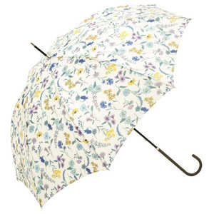 ビコーズ because 長傘 ボタニカルフラワー/ホワイト BEUMBRELLALONG2 ビコーズ because 長傘 ボタニカルフラワー/ホワイト BEUMBRELLALONG2