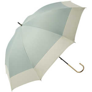 ビコーズ because PUコーティング 晴雨兼用 長傘 バイカラー/グリーン BEPARASOLLONG ビコーズ because PUコーティング 晴雨兼用 長傘 バイカラー/グリーン BEPARASOLLONG