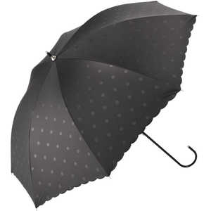 ビコーズ because PUコーティング 晴雨兼用 長傘 ドット/ブラック BEPARASOLLONG ビコーズ because PUコーティング 晴雨兼用 長傘 ドット/ブラック BEPARASOLLONG