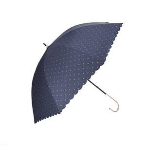ビコーズ because PUコーティング 晴雨兼用 長傘 ドットグリッター/ネイビー BEPARASOLLONG ビコーズ because PUコーティング 晴雨兼用 長傘 ドットグリッター/ネイビー BEPARASOLLONG
