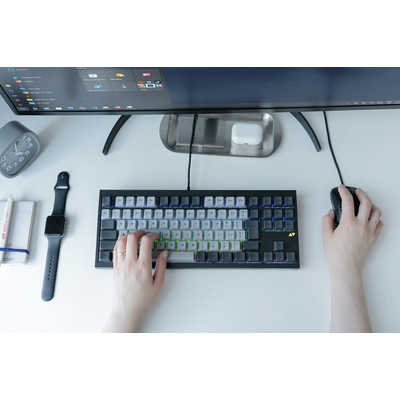 VARO メカニカルキーボード 3モード対応 (SILENT MINT) 日本語配列 80