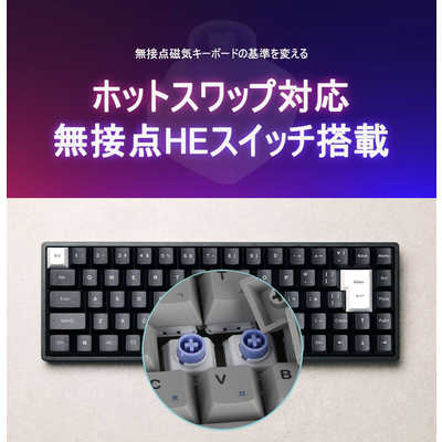 VARO VM65HE-S 無接点 ラピトリキーボード ゲーミングキーボード