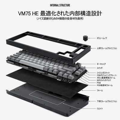 VARO ゲーミングキーボード VERY PERI 磁気スイッチ ラピッドトリガー