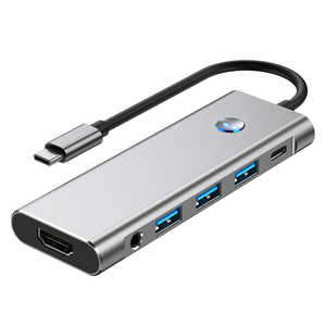 ե꡼ ON/OFFå USB Type-Cɥå󥰥ơ 9in1 HDMI(4K/60Hz)/PD100W/Type-Cx1/Type-Ax3/SDmicroSD/5Gbpsб FUDH-UCCHA091G