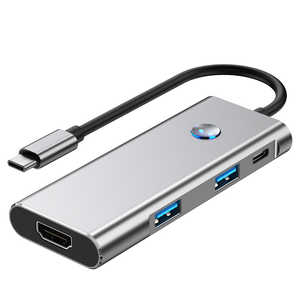 t[_ foON/OFFXCb`t USB Type-ChbLOXe[V 6in1 HDMI(4K/60Hz)/PD100W/Type-Cx2/Type-Ax2/10GbpsΉ O[ FUDH-UCH061G