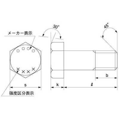 サンコーインダストリー 3価ホワイト 10.9 六角ボルト NBI 22X90X50 B0-00-B400-0220-0900-03 サンコーインダストリー（SUNCO） 三価ホワイト １０．９ 六角ボルト