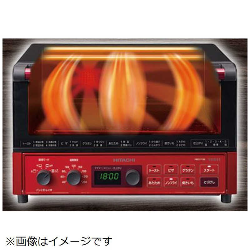 日立　HITACHI 日立　HITACHI コンベクションオーブントースター 1300W 食パン4枚  HMO-F100-R HMO-F100-R