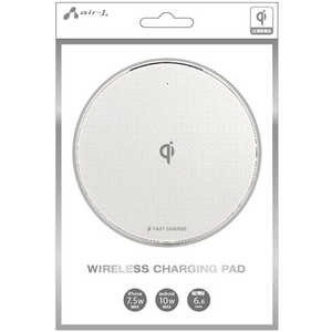 エアージェイ Qiワイヤレス充電パッド WH 10W/7.5W対応  AWJ-PD9 WH