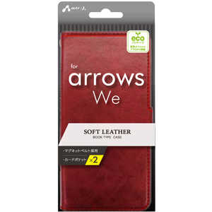 エアージェイ arrows We ソフトレザー手帳型ケース  RD  ACWEPB