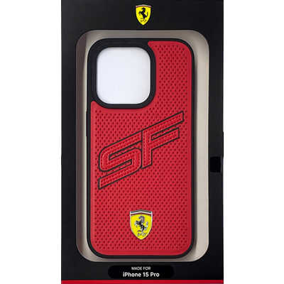 エアージェイ iPhone15 Pro用 フェラーリ 「SF」ロゴ入り 背面ケース