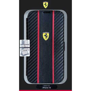 �G�A�[�W�F�C Ferrari Race Booktype case BK iPhone15 FEBKP15SNMBK