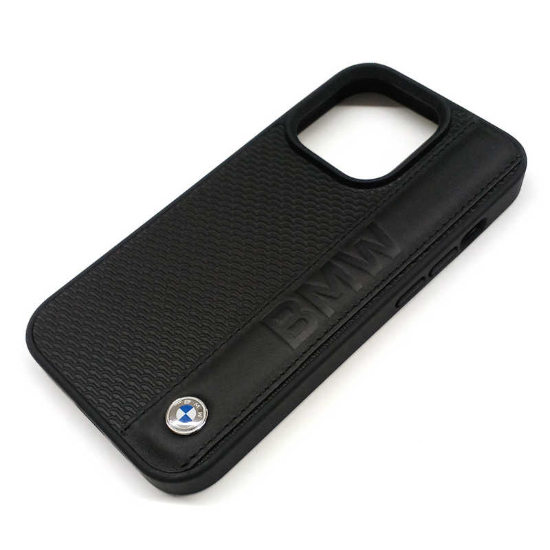 エアージェイ エアージェイ BMW iPhone15 Pro用 本革 背面ケース ブラック BMHCP15L22RDPK BMHCP15L22RDPK