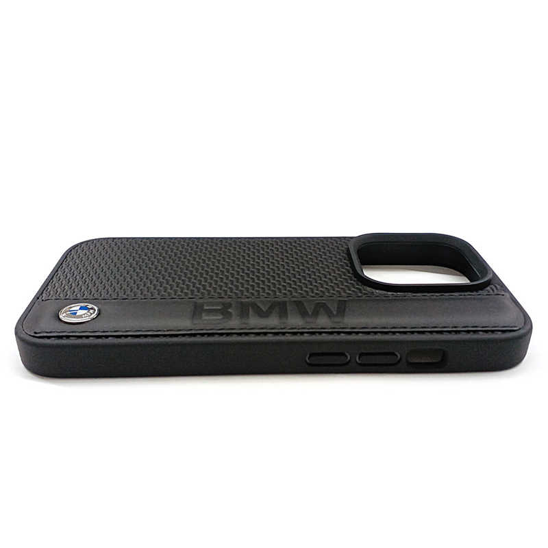 エアージェイ エアージェイ BMW iPhone15 Pro用 本革 背面ケース ブラック BMHCP15L22RDPK BMHCP15L22RDPK
