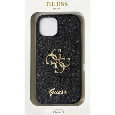 エアージェイ GUESS(ゲス) iPhone15用 グリッター 背面ケース エアージェイ GUESS(ゲス) iPhone15用 グリッター 背面ケース