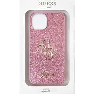 エアージェイ GUESS(ゲス) iPhone15用 グリッター 背面ケース GUHCP15SHG4SGP