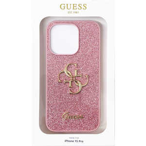 エアージェイ GUESS(ゲス) iPhone15 Pro用 グリッター 背面ケース GUHCP15LHG4SGP