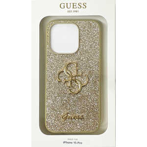 エアージェイ GUESS(ゲス) iPhone15用 グリッター 背面ケース GUHCP15SHG4SGD