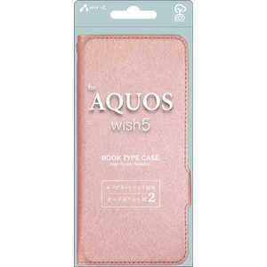 エアージェイ AQOUS wish5 手帳型ケース PK ACAQW5SHYPK エアージェイ AQOUS wish5 手帳型ケース PK ACAQW5SHYPK