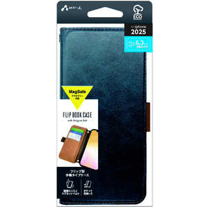 エアージェイ iPhone 17 Proケース Magsafe対応手帳型ケース ブルー ACP25PPBBL