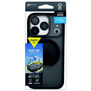 エアージェイ iPhone 17 Proケース Magsafe対応カチカチ回転リングスタンドクリアケース ブラック ACP25PMRSBK エアージェイ iPhone 17 Proケース Magsafe対応カチカチ回転リングスタンドクリアケース ブラック ACP25PMRSBK