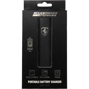 エアージェイ モバイルバッテリー Ferrari Portable Battery Charger [2500mAh /1ポート /充電タイプ] FEPBM12BBK ブラック