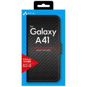 エアージェイ Galaxy A41 手帳型ケースカーボン AC-A41 PB CBR