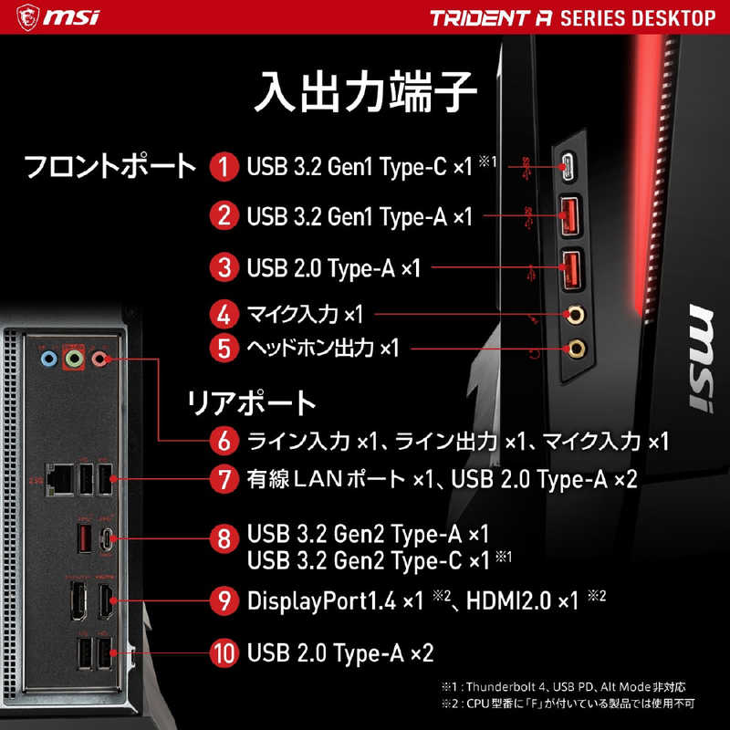 MSI MSI デスクトップパソコン [intel Core i5 /メモリ：16GB] Trident A 12TH-400JP Trident A 12TH-400JP