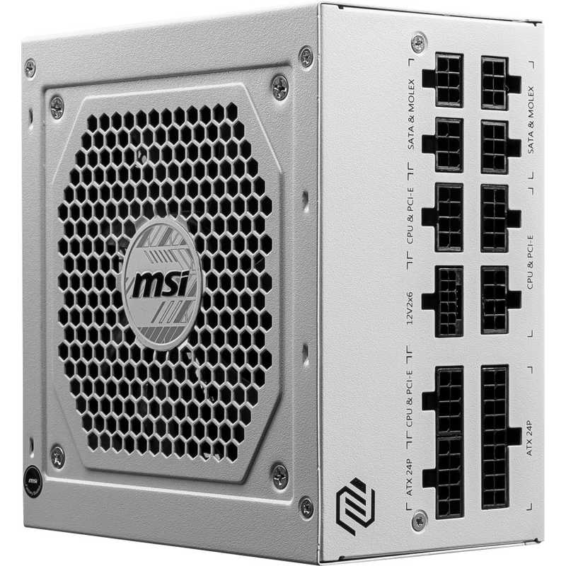 MSI MSI PC電源 ［850W /ATX /Gold］ ホワイト MAGA850GLPCIE5WHITE MAGA850GLPCIE5WHITE