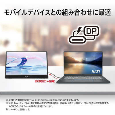 MSI PCモニター ［15.6型 /フルHD(1920×1080) /ワイド］ PRO
